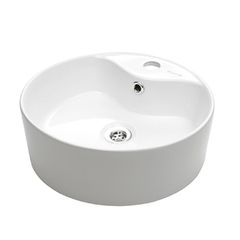 BACHA DE PORCELANA SANITARIA DE APOYAR CON 1 AGUJERO PIAZZA - comprar online