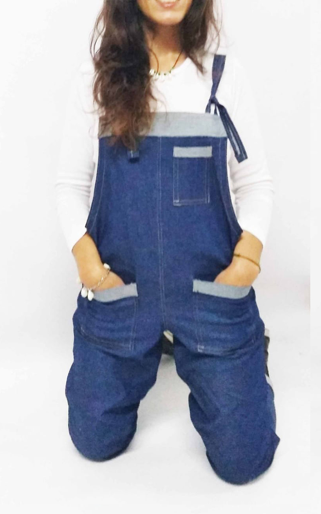 Jardinero enterito azul oscuro mujer - Overall Jeans