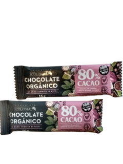 CHOCOLATE ORGANICO 80% CACAO/ 16g/COLONIAL