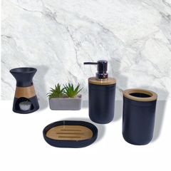 VASO NEGRO Y BAMBOO - B4482N - comprar online