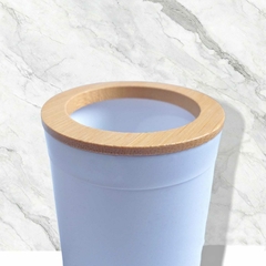 VASO BLANCO Y BAMBOO - B4482B