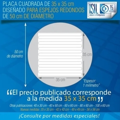 35x35 Sistema Antiempañante ISIL - Desempañador de espejos - Para espejos redondos diámetro 50 cm - comprar online