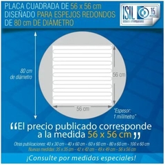 56x56 Sistema Antiempañante ISIL - Desempañador de espejos - Para espejos redondos diámetro 80 cm - comprar online