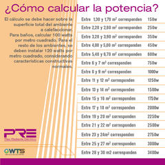 Kit Piso Radiante Eléctrico 450w (4,5 m2) Termostato Electrónico en internet