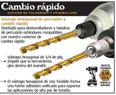 SET DE 14 MECHAS DE TITANIO - Encastre Hexagonal - El Taller de Nino