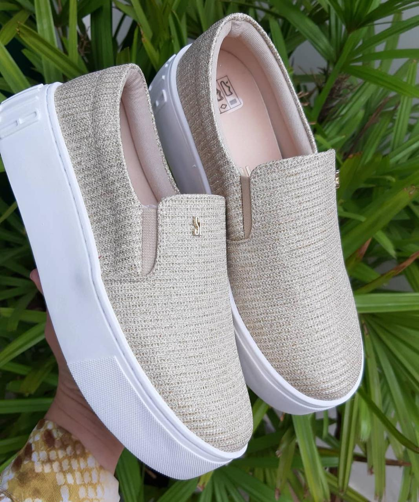 Tenis galaxxy dourado claro-SANTA LOLLA - Top Line
