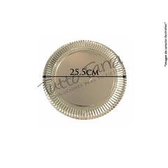 Bandeja Carton Redonda Dorada Premium N 4 25,5Cm