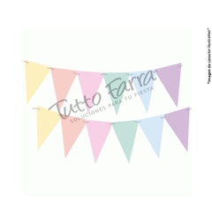 Banderin triangular pastel multicolor