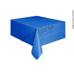 Mantel plastico rectangular liso azul (1,20 x 1,80)
