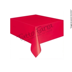 Mantel plastico rectangular liso rojo (1,20 x 1,80)