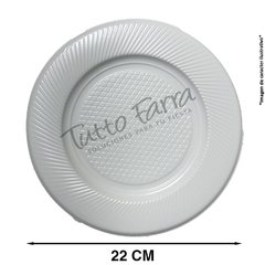 Plato Grandes Colores Surtidos X 10
