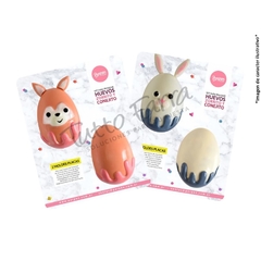 Set De Placa Para Huevito Zorrito Y Conejito X2 Parpen Spzc
