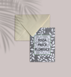 Cartão Toda Prece Floresce verde - comprar online