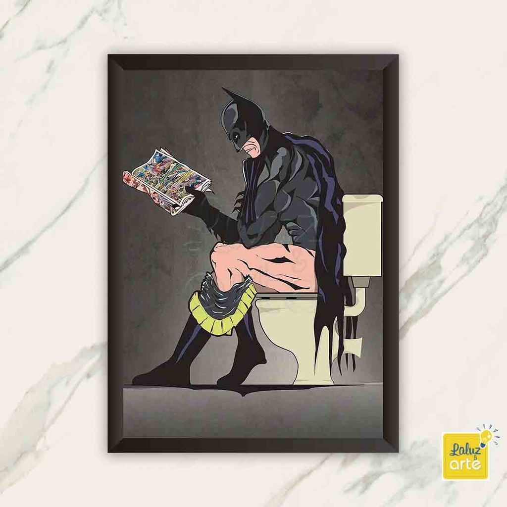 Quadro Batman no Banheiro - Comprar em Laluz & Arte