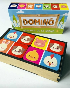 DOMINÓ ANIMALES DE LA GRANJA de MADERA