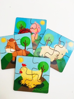PUZZLE DIDÁCTICO X 4: LA GRANJA de 2 O 4 PIEZAS - tienda online