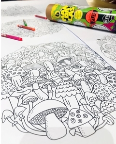 MANDALAS INFANTILES PARA PINTAR VERDE + CRAYONES FLÚO - comprar online