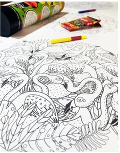 MANDALAS INFANTILES PARA PINTAR VERDE + CRAYONES FLÚO en internet