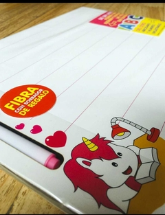 PIZARRA EDUCATIVA 2 EN 1 UNICORNIOS - tienda online