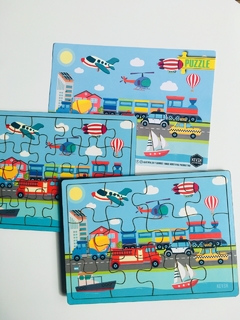PUZZLE DIDÁCTICO: MEDIOS DE TRANSPORTE de 12 O 24 PIEZAS