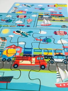 PUZZLE DIDÁCTICO: MEDIOS DE TRANSPORTE de 12 O 24 PIEZAS - comprar online