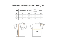 Camisa Fechada em brim na cor Cinza -  Uniformes Escolares e  Pijamas CANP