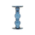 Castiçal Vidro Azul 18cm - comprar online