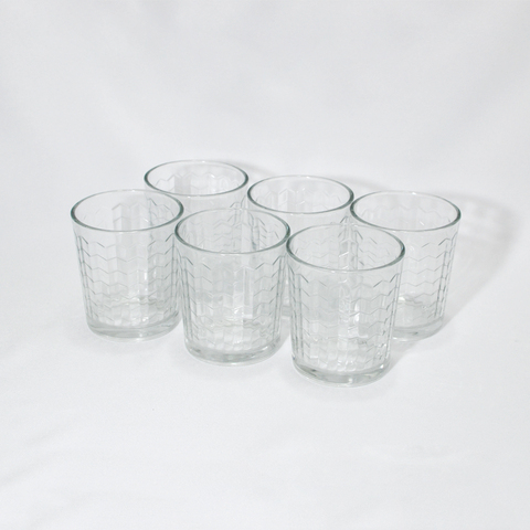 Set de 6 vasos de vidrio Zig Zag - MAGI Home & Deco