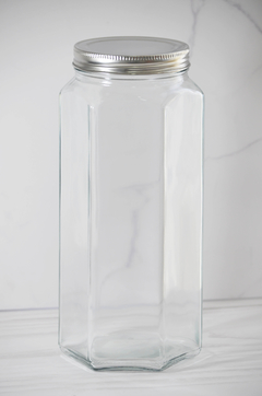 Frasco de vidrio hexagonal - Alto - comprar online