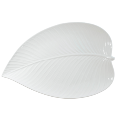Bandeja de porcelana - Diseño Hoja 33x23cm - comprar online