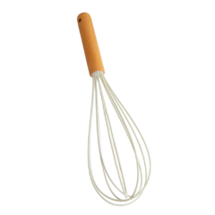 Batidor de silicona con mango de madera