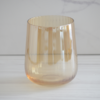 Set de 6 vasos de vidrio dorados