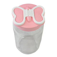 SET DE 3 FRASCOS DE VIDRIO CON TAPA MARIPOSA - tienda online