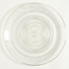 PLATO DE VIDRIO LABRADO BORDE DORADO REDONDO 29CM