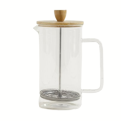 Cafetera con émbolo y tapa de bambú (1000ml) - comprar online