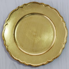 Plato de sitio dorado