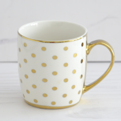 Mug de cerámica dorada (diseños varios)