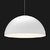 Campana 55cm E27 LED blanco mate cable 1 metro