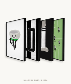 Conjunto com 4 Quadros Decorativos - Figueira - Futebol - comprar online