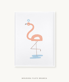 Quadro Decorativo Infantil Flamingo na internet