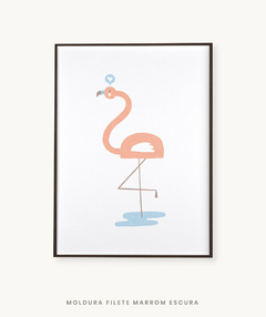 Quadro Decorativo Infantil Flamingo