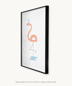 Quadro Decorativo Infantil Flamingo - Estúdio Manolo