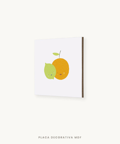 Quadro Decorativo Infantil Laranja Limão - Quadrado - comprar online