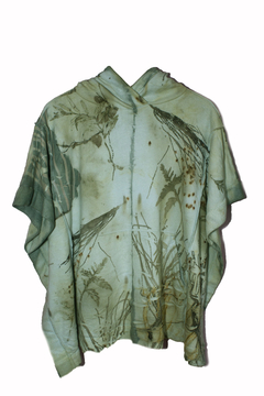 poncho buzo eco print #1