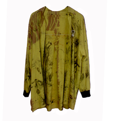 Chemisa overzise con reeb eco print #1