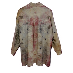 Chemisa overzise con reeb eco print #2 - comprar online