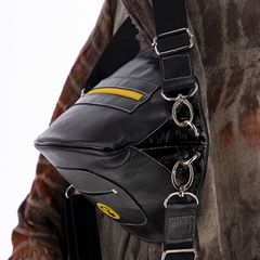 Mochila/Riñonera/Crossbody/Cartera"Kame" Charol Negro - comprar online