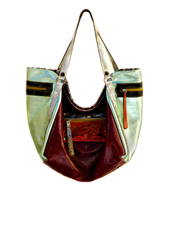 Bolso Nagazaki cuero croc bordo. - comprar online