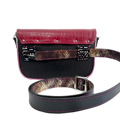 Mini bag, riñonera, clucht de mano y cinturón "Jinzo" croco rojo Dior con negro en internet