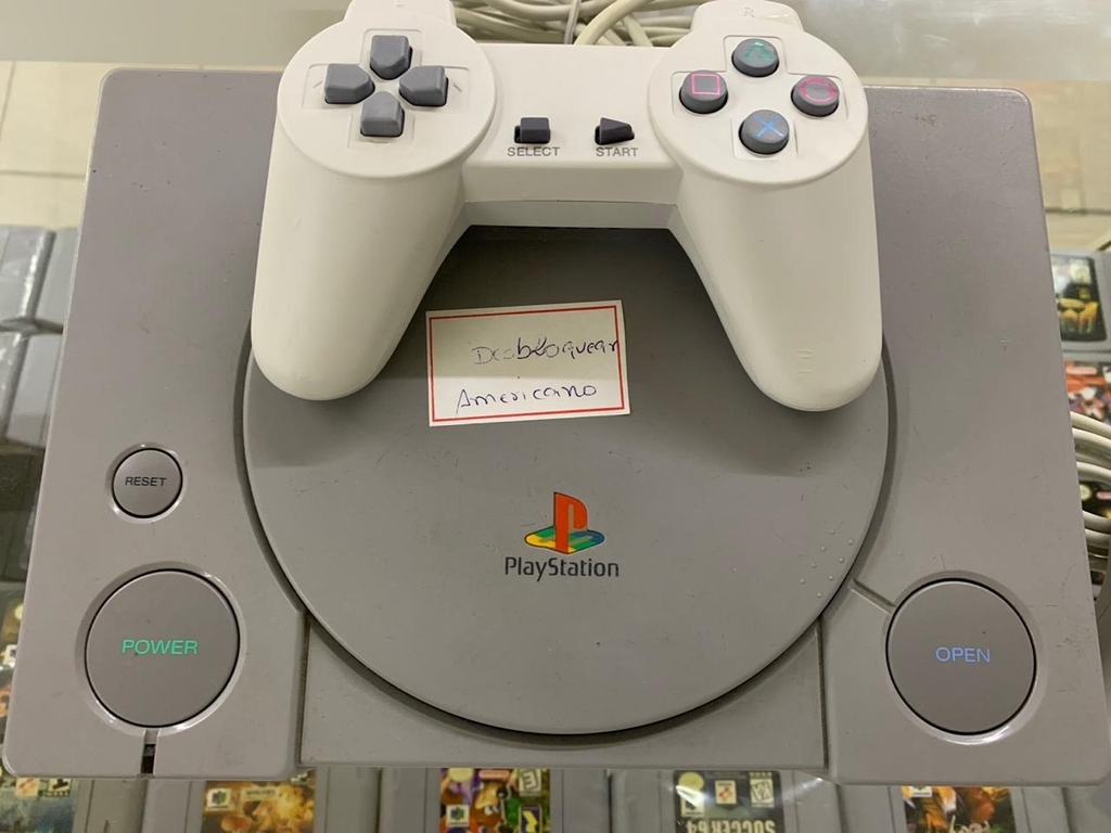 Playstation 1 Ps1 Fat Console Sony Original 2 controles Originais + Re